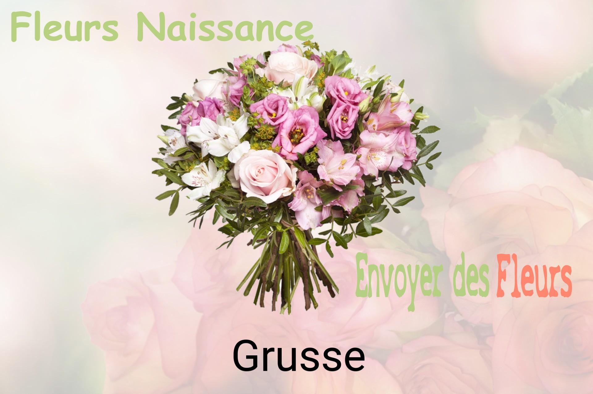 Bouquet de fleurs de naissance livré à Grusse